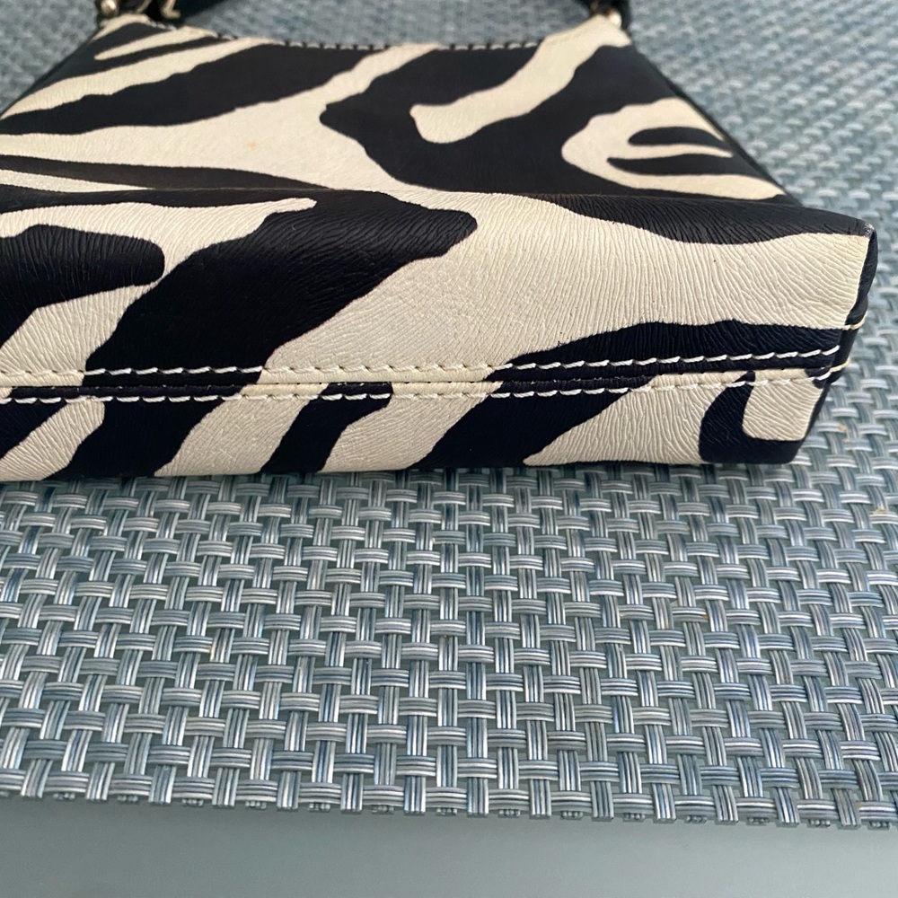 Dooney & Bourke Black and White Zebra Mini Bag - Picture 4 of 5